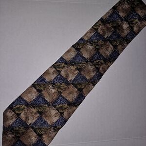 Stafford Elegant Brown and Blue Patterned Tie